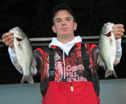 Adrian Avena found a pair of nice keepers for sixth place finish at the FLW College Fishing Northern Regional on Jordan Lake in 2010.