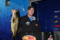 Kip Carter of Loganville, Ga., is in fourth place after day one with five bass weighing 26 pounds, 2 ounces.