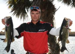 Brandon Medlock of Lake Placid, Fla., is in second place after day two with 44-6.