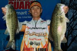 Third place belonged to pro Young Yang of Los Angeles, Calif., who finished day-one with a total catch of 11 pounds, 10 ounces.