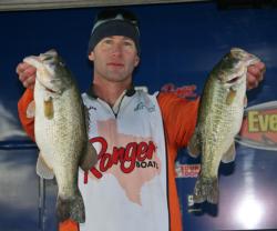 Fourth place pro Richard Cathey said the strong day one winds greatly limited the number of spots he could hit.