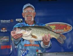 Co-angler Tommy Hagler caught the biggest fish of the day, a 9-13.