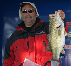 Russell Lohman won the co-angler Big Bass award with a 7-pound, 5-ounce fish.