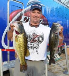 Koby Kreiger caught a five-bass limit Thursday weighing 24 pounds, 14 ounces.