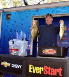 Co-angler Brett Rachal of Monroe, La., is in second place with 16-6.