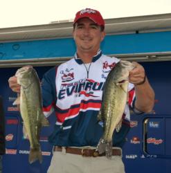 Fifth-place pro Chad Brauer caught a limit Thursday weighing 13 pounds, 4 ounces.