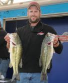 Jeffrey Cummins is in second place in the Co-Angler Division with 9-15.