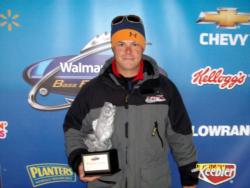 Brian Gray of Watseka, Ill., earned $1,713 in the Co-angler Division as winner of the April 16 BFL LBL event.