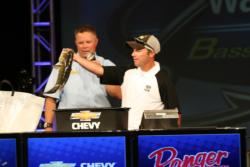 Switching from plastics to moving baits worked well for fourth-place boater Kip Carter.