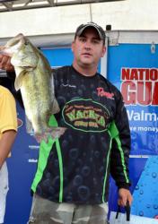 Anthony Brooks of Cornelia, Ga., earned Snickers Big Bass honors in the Co-angler Division and $250 for this 3-15 kicker.