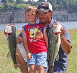 Third place pro Will Davis was joined by 4-year-old son Sawyer.