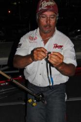 Pro leader Lloyd Pickett Jr will stick with the Carolina rig that put him in the top spot.