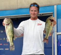 Blake Nick sits in third place in the Pro Division with a two-day total of 37 pounds, 14 ounces.