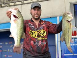 Richard Peek leads the Co-angler Division with a two-day total of 35 pounds, 10 ounces.