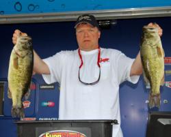 James Schneider fished north and caught the fourth-place bag of fish with a jig and a spinnerbait.