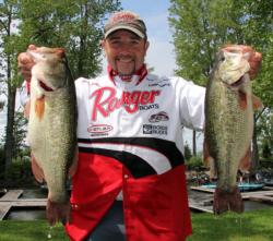 A combination of swimbaits and jigs led Glenn Babineau to a third-place finish on day two.