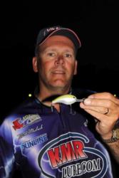 Starting the day in second place, Mark Modrak will rotate through a combination of crankbaits, dropshots and tubes.