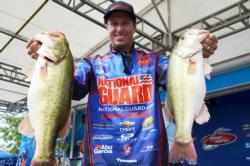 Using a healthy catch of 19 pounds, 9 ounces, Brent Ehrler of Redlands, Calif., managed to finish the day in fifth place