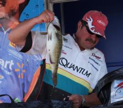 Day-one leader Larry Lafaver took third in the co-angler division.