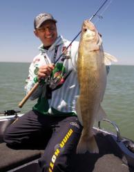 The sensitivity of braided line is a bonus in deep water, but FLW Walleye Tour pro John Balla suggests adding a leader of monofilament for a little shock absorption.