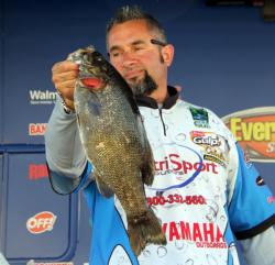 Craig Daino earned the Snickers Big Bass award with his 5-pound, 5-ounce smallmouth.