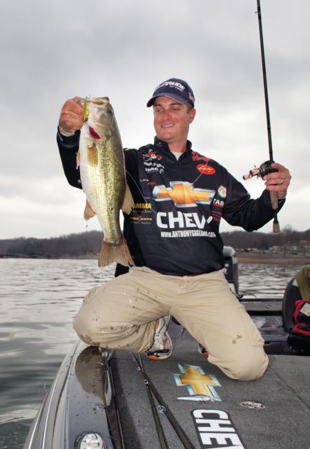 Chevy pro Anthony Gagliardi proudly displays his catch.