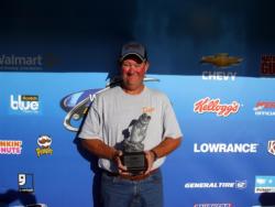 Dale Roden of Stillwater, Okla., earned $2,999 as the co-angler winner of the Oct. 1-2 BFL Okie Super Tournament.