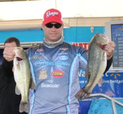 Hale White of Franklin, Tenn., claimed the third place spot with a 14-pound, 9-ounce catch today, which gave him a three-day total of 35 pounds, 2 ounces.