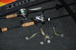 The Alabama rig and a topwater walker sum up the arsenal on Kentucky Lake.