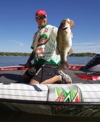 Diet Mountain Dew pro Jason Christie will try different retrives to see if he can get a reaction strike.