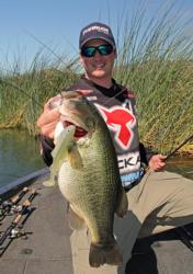 California pro Cody Meyer may be known as a drop-shot fisherman, but he can also throw the big baits. 