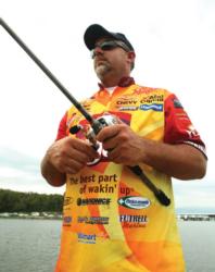 Folgers pro Scott Suggs is adept at many jig tactics, but he says slow-rolling is one of the best for drawing reaction strikes.