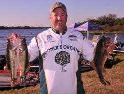 Kevin Spooner of Vero Beach, Fla., tops the Co-angler Division after day two with a two-day total 21-12.