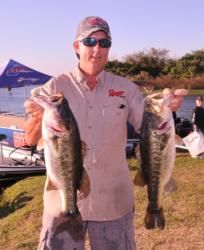 Keith Fels of Ocala, Fla., brought in 21 pounds, 4 ounces today to move from 10th to second with a two-day total of 37 pounds, 13 ounces.