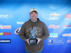 Co-angler Jeff Fletcher of Tiger, Ga., finished in first place at the Walmart BFL Savannah River Division tourney on Lake Keowee with a total catch of 10 pounds, 1 ounce. For his efforts, Fletcher took home $2,566 in winnings.