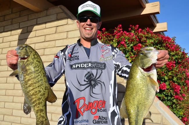 Travis Moran of Reno, Nev., landed in first place today in the Co-angler Division after netting a total catch weighing 15 pounds, 10 ounces.