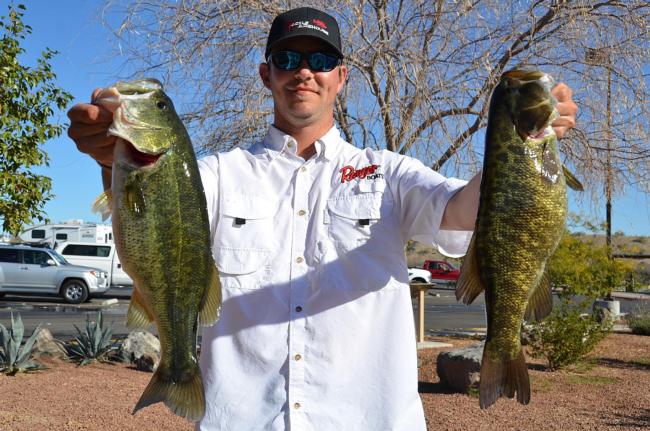 Pro Brian Ankrum of Loveland, Colo., finished the day in fourth place on Lake Havasu with a total catch of 32 pounds, 12 ounces.