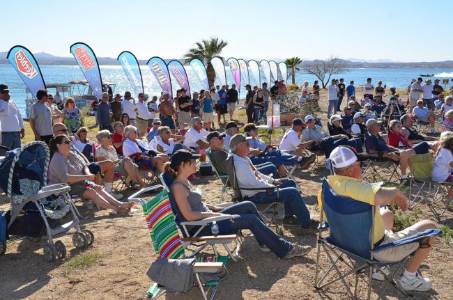 A packed crowd was on hand to witness the second day of EverStart Series tournament action on Lake Havasu.