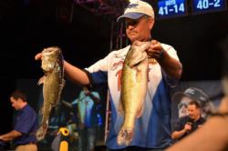 Bolstered by a total catch of 50 pounds, 9 ounces, Todd Auten of Lake Wylie, S.C., found himself in fifth place overall heading into tomorrow's finals.
