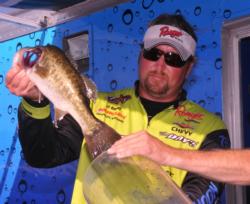 Straight Talk pro JT Kenney of Palm Bay, Fla., fell to third on the final day with a 13-pound, 4-ounce catch giving him a three-day total of 49 pounds, 10 ounces.