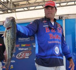 Alabama pro Clent Davis caught a 20-pound stringer to finish day one in fourth place.