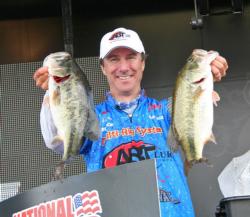 With the largest bag of day three, Oakley, Calif. pro Charley Almassey surged up from 10th place to fourth.