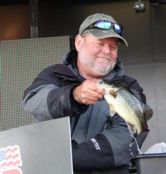 Second-place co-angler Tom Elliott caught his fish on a crankbait, dropshot and spinnerbait.