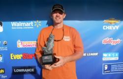 Hank Oshields of Honea Path, S.C., parlayed a total catch of 17 pounds, 15 ounces into a tournament title in the Co-angler Division at the March 31 Walmart BFL Savannah River Division event on Lake Hartwell. Oshields took home more than $2,300 in winnings.