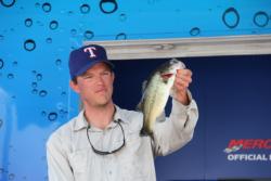 Third-place co-angler Chad McClendon caught his fish on a small spinnerbait.