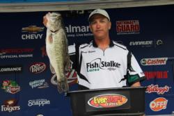 Seventh-place pro Mark Hutson earned Snickers Big Bass honors for his 8-pound, 10-ounce largemouth.