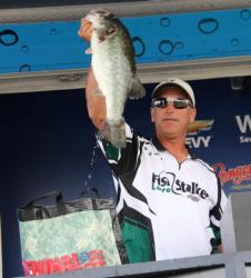 A Texas-rigged Berkley Power Worm was the go-to rig for third-place Mark Hutson.