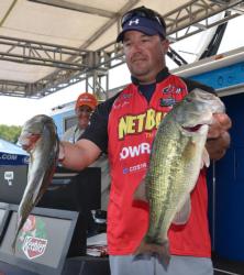 Kelley Jaye caught a 14-pound, 15-ounce limit to finish the day fifth. 