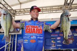 National Guard pro Justin Lucas surged from 20th place on day two to fifth place overall heading into the finals on the Potomac River.