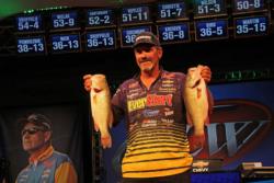 Arkansas pro Ron Shuffield continued his improvement today by moving up to fifth place.